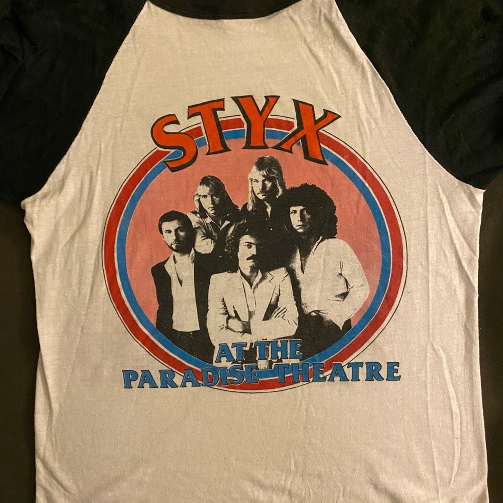 VINTAGE 1981 Styx world tour baseball tee - Picture 2 of 4